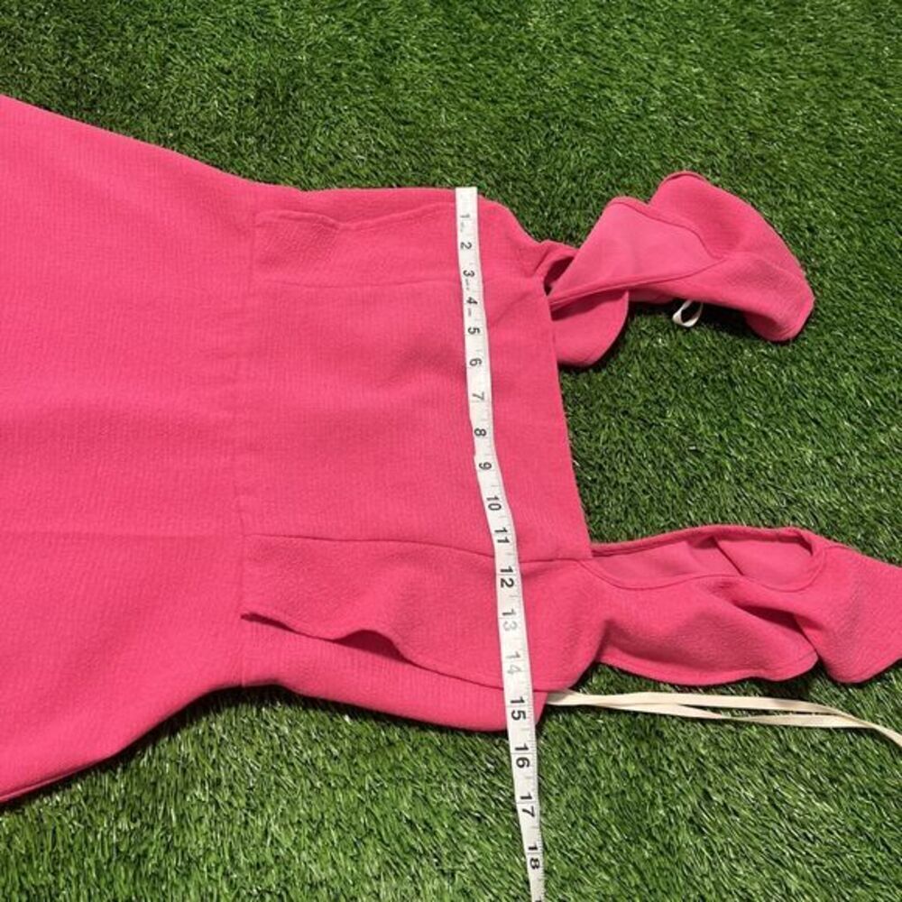 BCBGeneration Women's Fit and Flare Square Neck Flutter Mini Dress Pink Size 6 - Picture 5 of 8